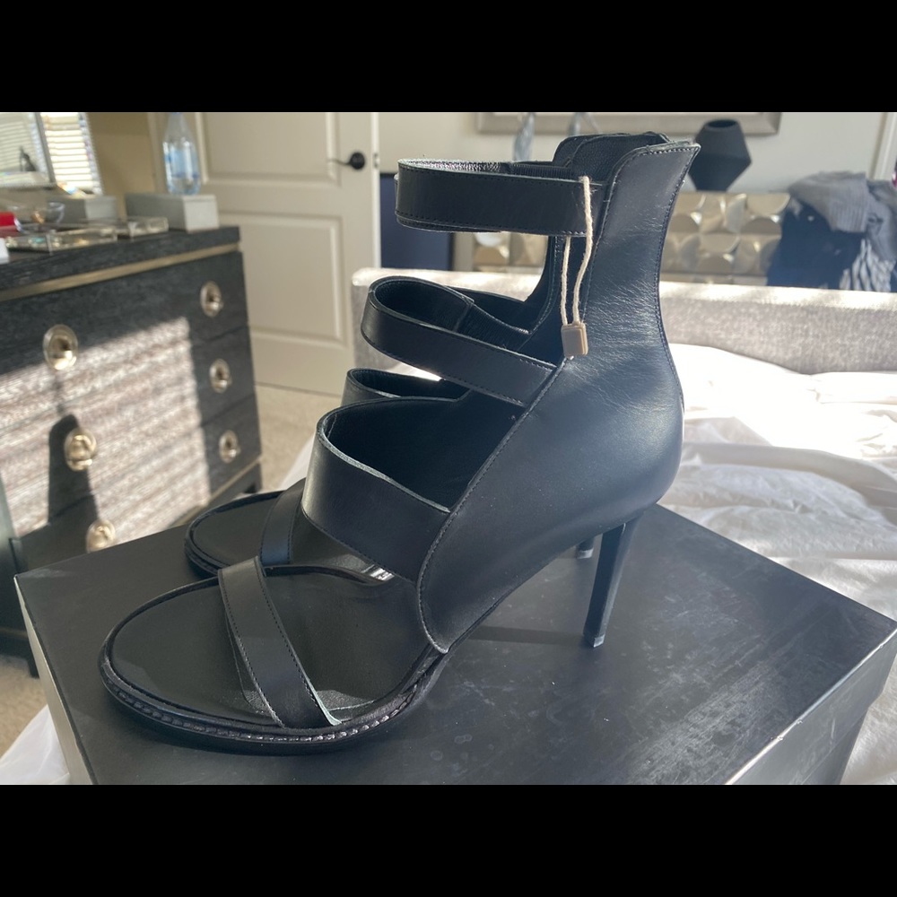 New Helmet Lang Open Toe Heel